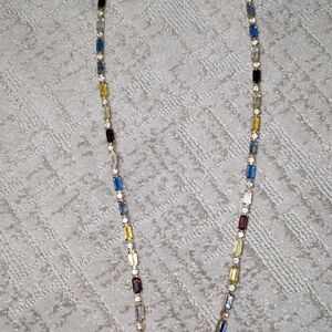 Viral Look-a-like "Sams Grandma Necklace" Elegant Multicolor Gemstone Necklace
